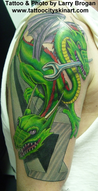 Larry Brogan - 2 Headed Ironworker Dragon